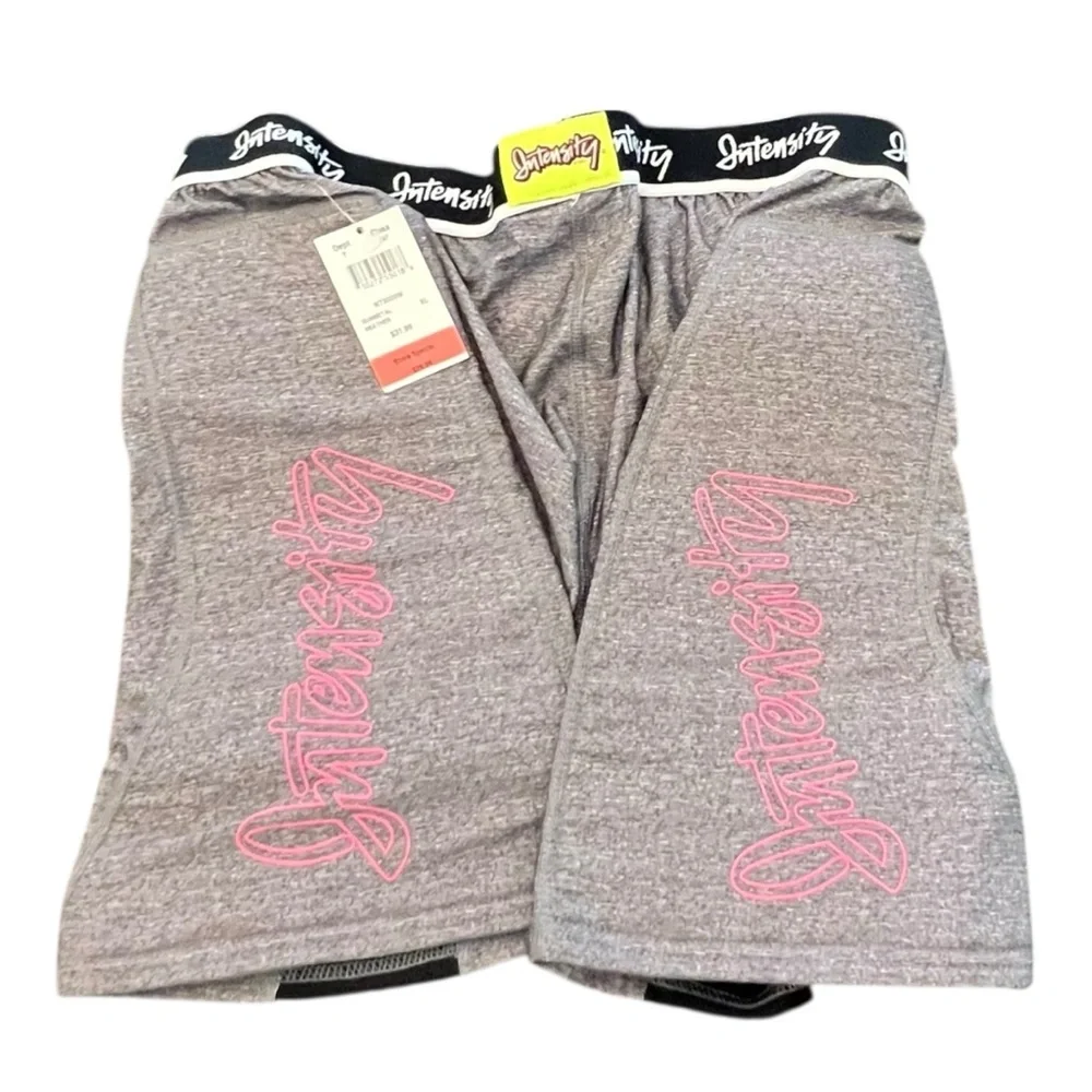 Intensity Girls‎ Low Rise Padded Fast Pitch Slider Compression Shorts Grey XL